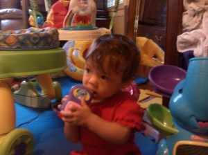 Bella Playing contently