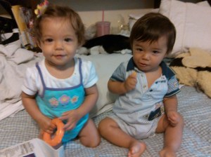 twins play - books funny face