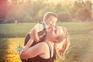 Brooks smiling with mommy